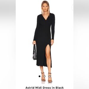 Black sweater midi dress, NWOT.